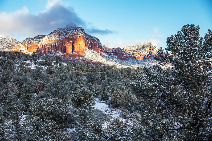 Sedona Winter - Breathtaking beauty with snow dusting the red rocks