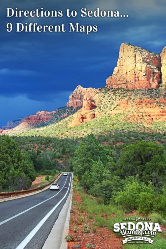 Directions to Sedona - 9 Different Maps