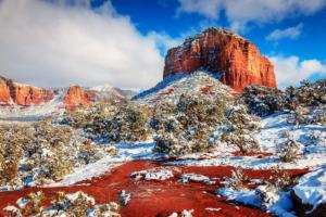 Sedona Red Rocks and Snow