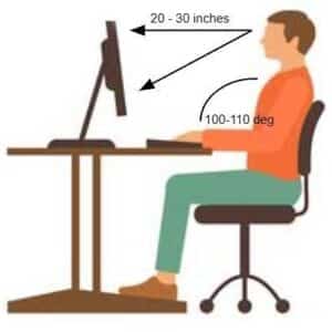Correct sitting posture