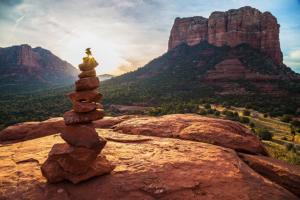 Sedona sunrise hike - View of Courthouse Butte